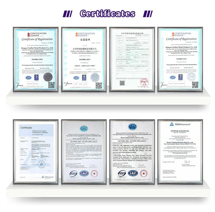 Certificates
