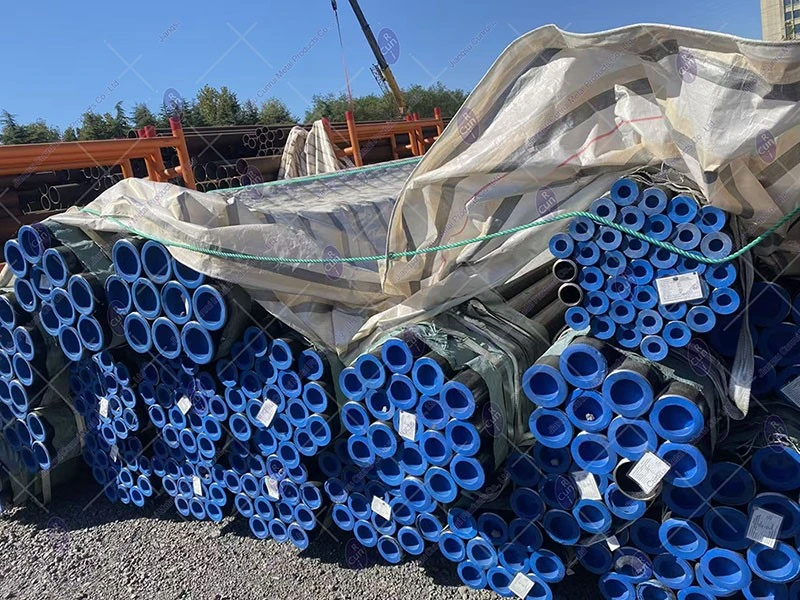 Carbon steel pipe stock in warehouse, ready for fast delivery Carbon steel pipe stock in warehouse, ready for fast delivery